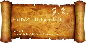 Felföldi Kornél névjegykártya
