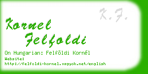 kornel felfoldi business card